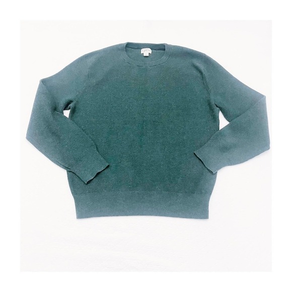 J. Crew The Knit Green Crewneck Sweater Green SZS - Picture 1 of 5